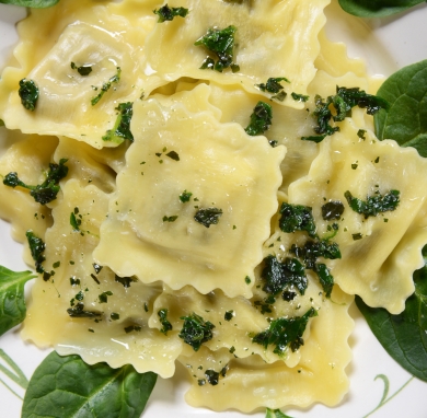 Spinat ravioli